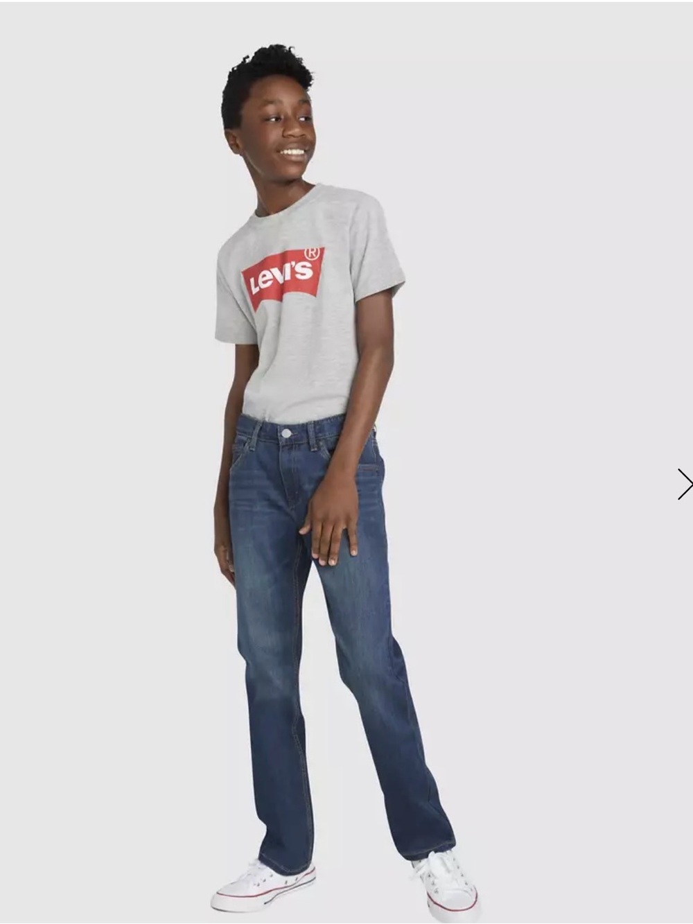 Levi's Boys' Straight Leg Jeans in Dark Blue